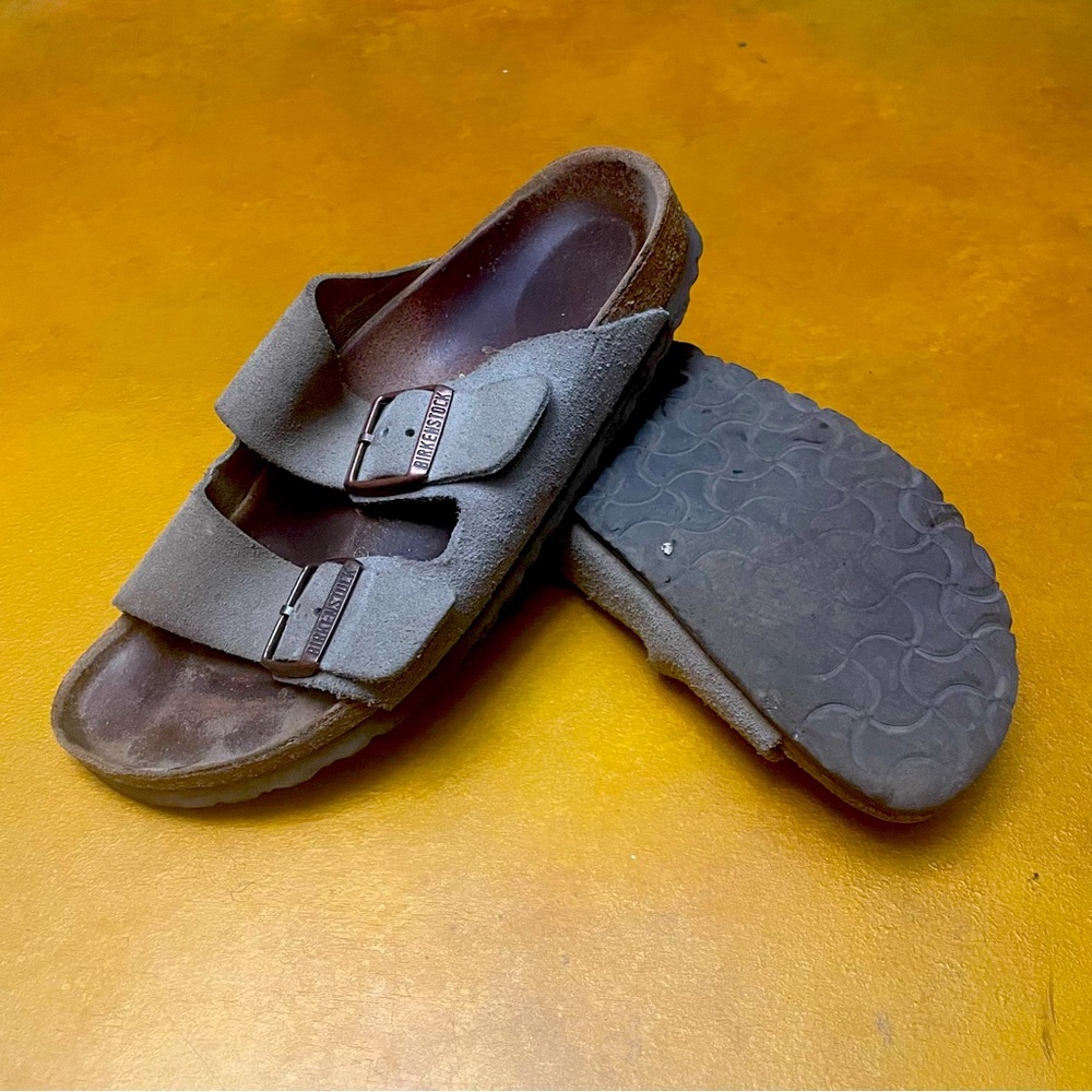 Birkenstock Arizona Taupe Suede Leather